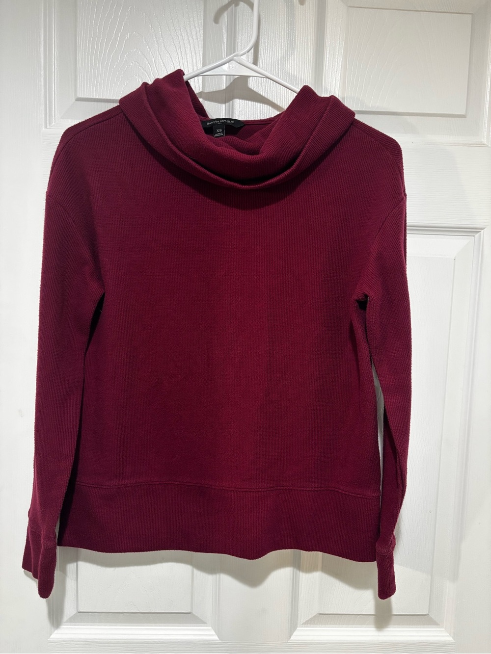 BANANA REPUBLIC Maroon Cowl Neck Women's Sweater